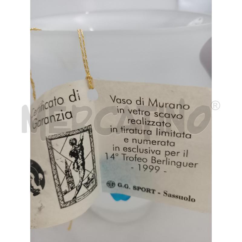 VASO TROFEO BERLINGUE MURANO LINEA PADOVAN TESTE LEONI | Mercatino dell'Usato Modena 2