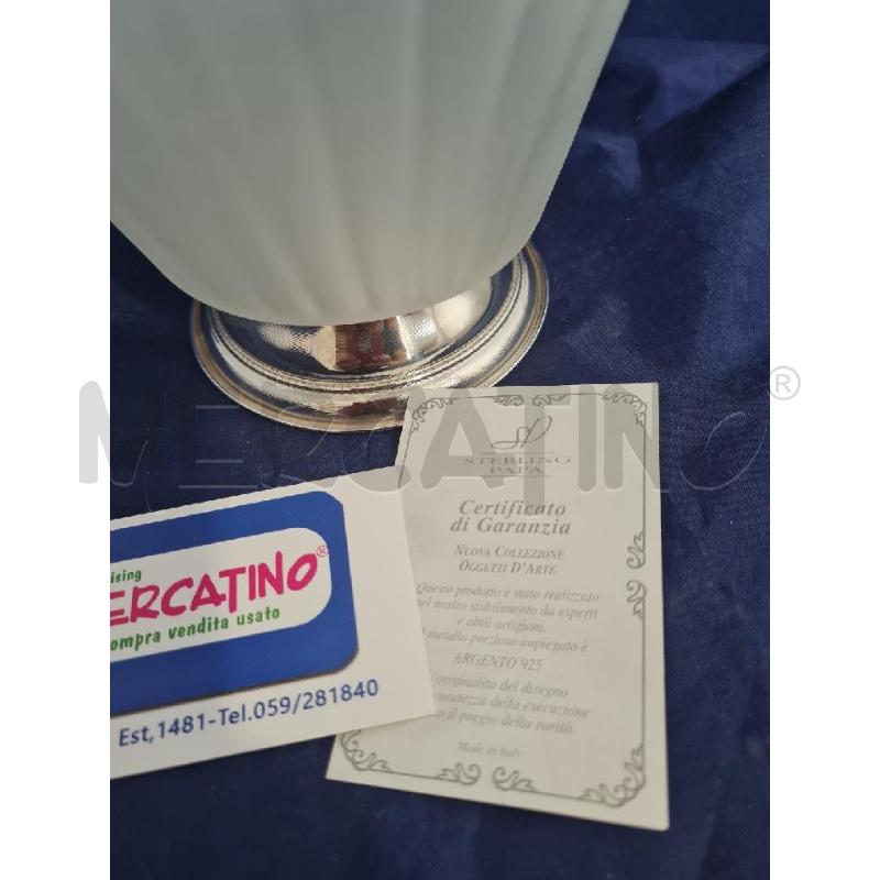 VASO VETRO 28CM BASE ### SATINATO | Mercatino dell'Usato Modena 3