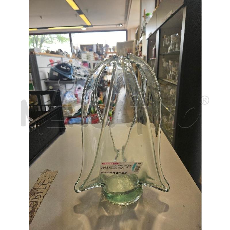 VASO VETRO CENTROTAVOLA 28CM TRE VELE | Mercatino dell'Usato Modena 1