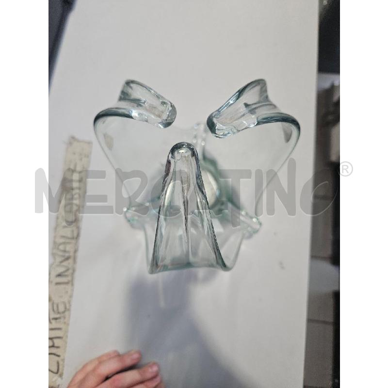VASO VETRO CENTROTAVOLA 28CM TRE VELE | Mercatino dell'Usato Modena 2