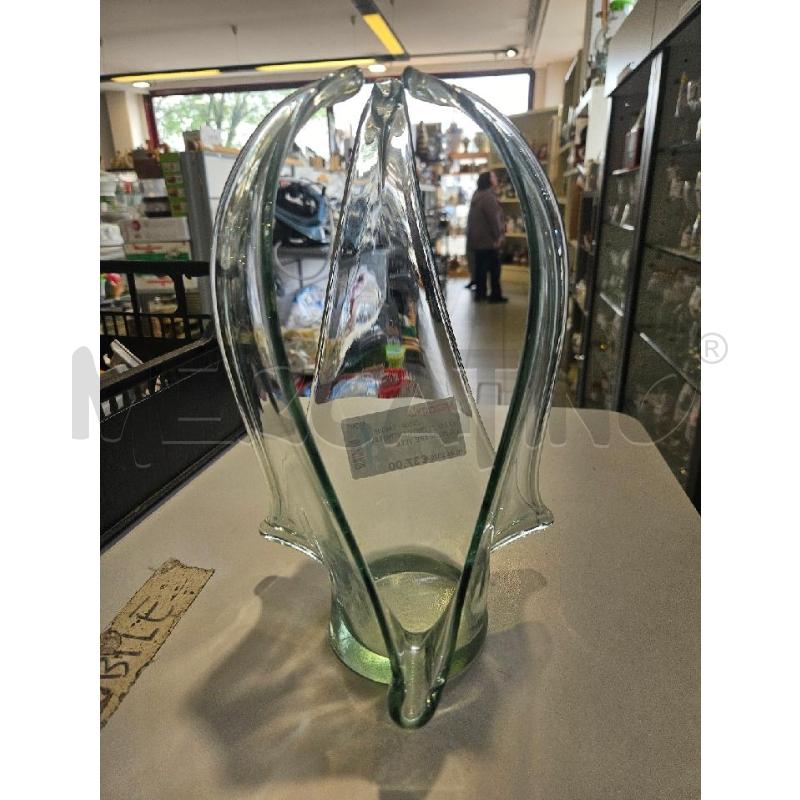 VASO VETRO CENTROTAVOLA 28CM TRE VELE | Mercatino dell'Usato Modena 3
