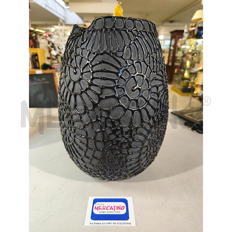 VASO VETRO DESIGN SILICON NERO | Mercatino dell'Usato Modena 1