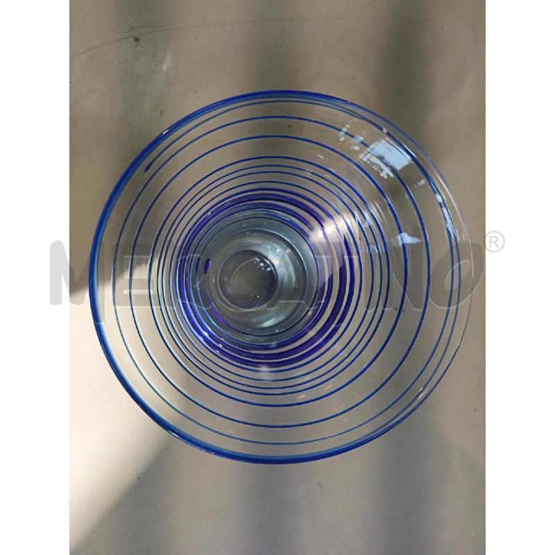 VASO VETRO SOFFIATO SPIRALE BLU | Mercatino dell'Usato Modena 3