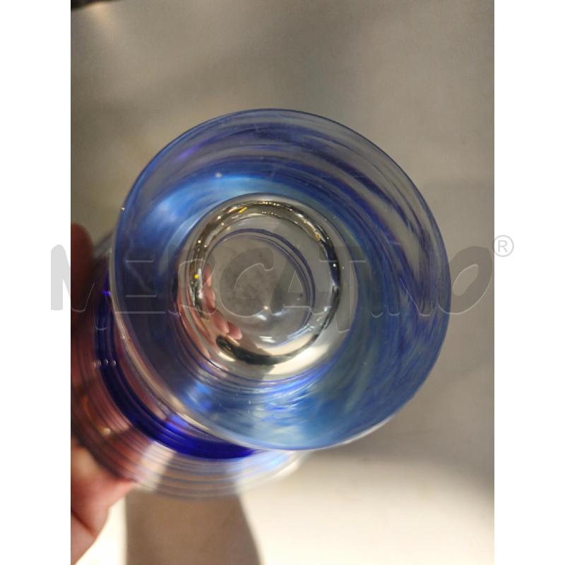 VASO VETRO SOFFIATO SPIRALE BLU | Mercatino dell'Usato Modena 4