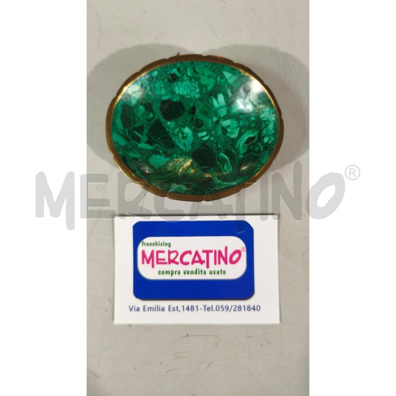 VASSOIETTO OVALE MALACHITE 8CM | Mercatino dell'Usato Modena 1