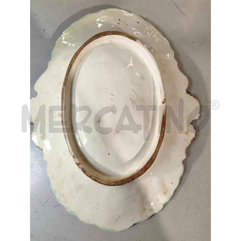 VASSOIO CER. 36CM ANTICO VERDE FIORI ROSA | Mercatino dell'Usato Modena 4