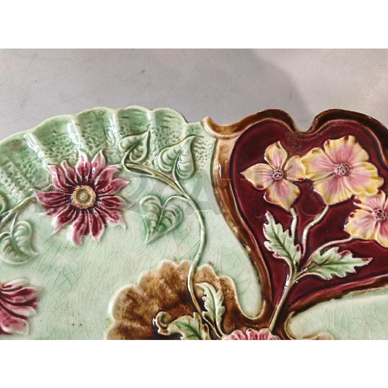 VASSOIO CER. 36CM ANTICO VERDE FIORI ROSA | Mercatino dell'Usato Modena 5