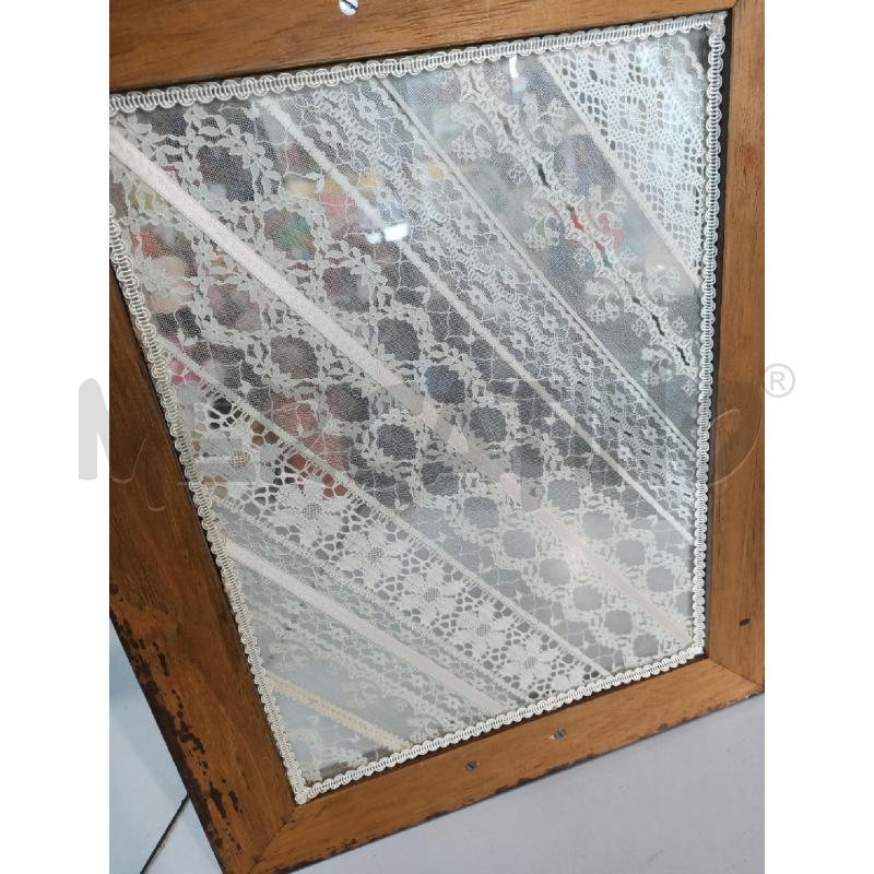 VASSOIO LEGNO E PIZZO 50X40CM | Mercatino dell'Usato Modena 4