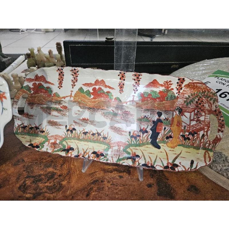VASSOIO RETT. PRCLL VICTORIA ORIENTALE CECHO SLOVAKIA 40X18CM | Mercatino dell'Usato Modena 1