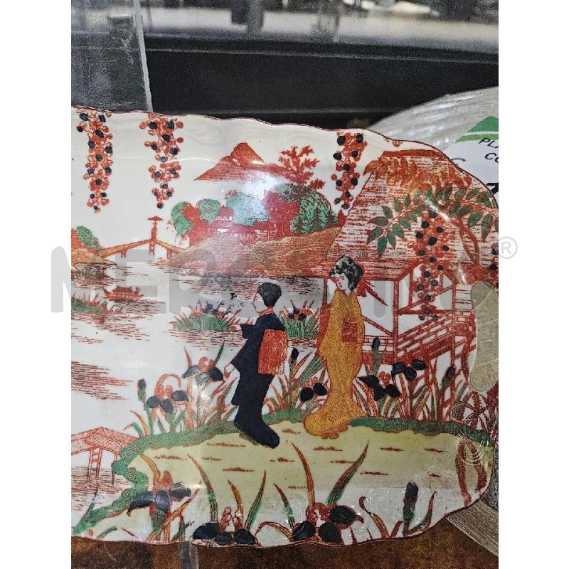 VASSOIO RETT. PRCLL VICTORIA ORIENTALE CECHO SLOVAKIA 40X18CM | Mercatino dell'Usato Modena 2