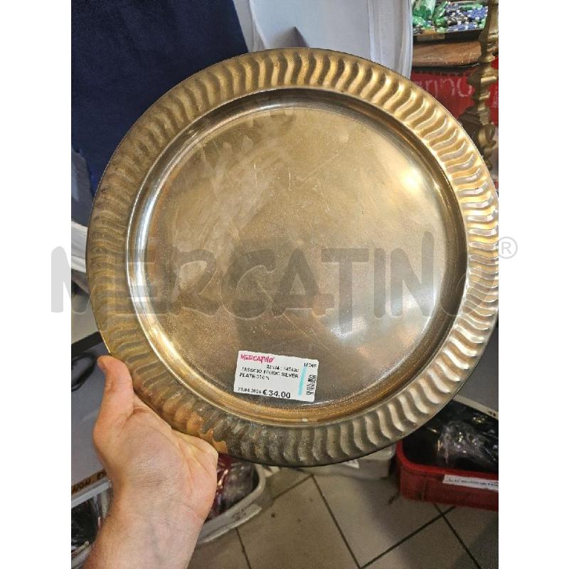 VASSOIO TONDO SILVER PLATE 35CM | Mercatino dell'Usato Modena 1
