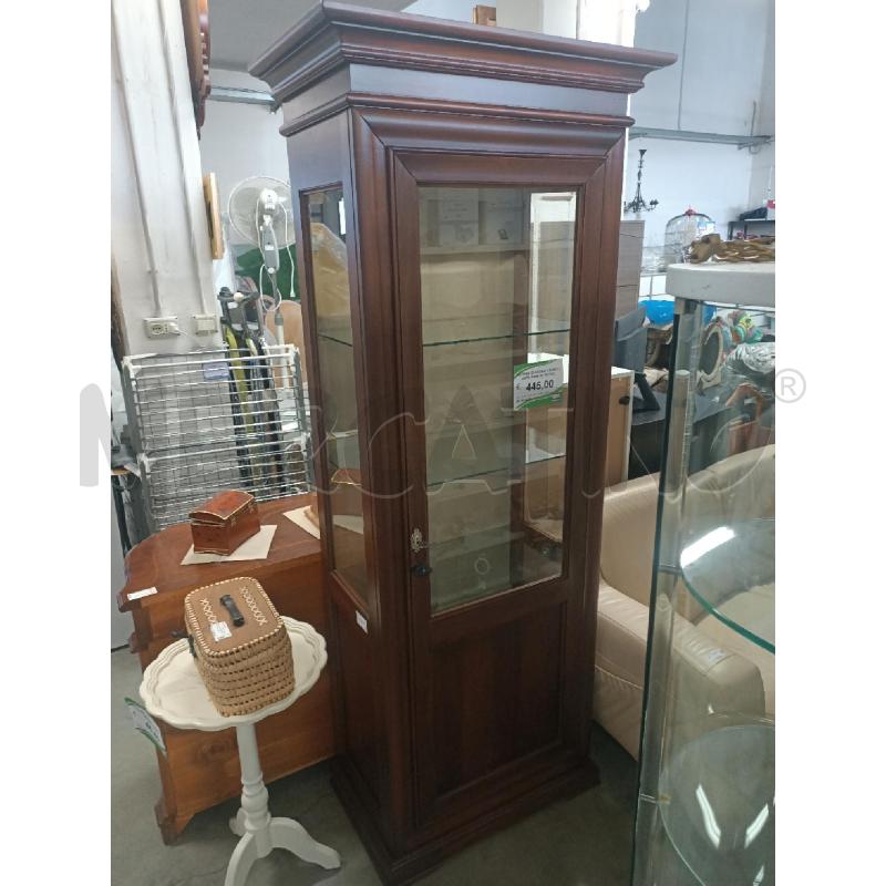 VETRINA CLASSICA LEGNO 1 ANTA PIANI IN VETRO | Mercatino dell'Usato Modena 1