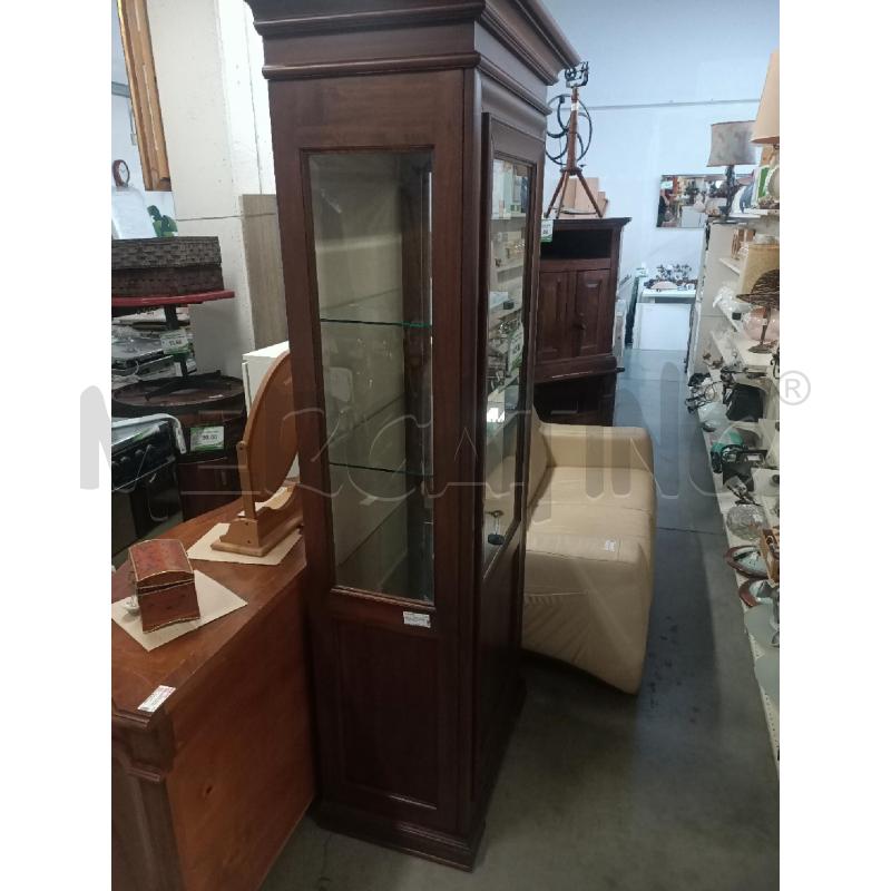 VETRINA CLASSICA LEGNO 1 ANTA PIANI IN VETRO | Mercatino dell'Usato Modena 3
