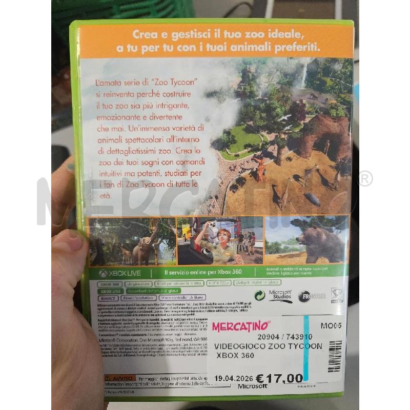 VIDEOGIOCO ZOO TYCOON XBOX 360 | Mercatino dell'Usato Modena 2