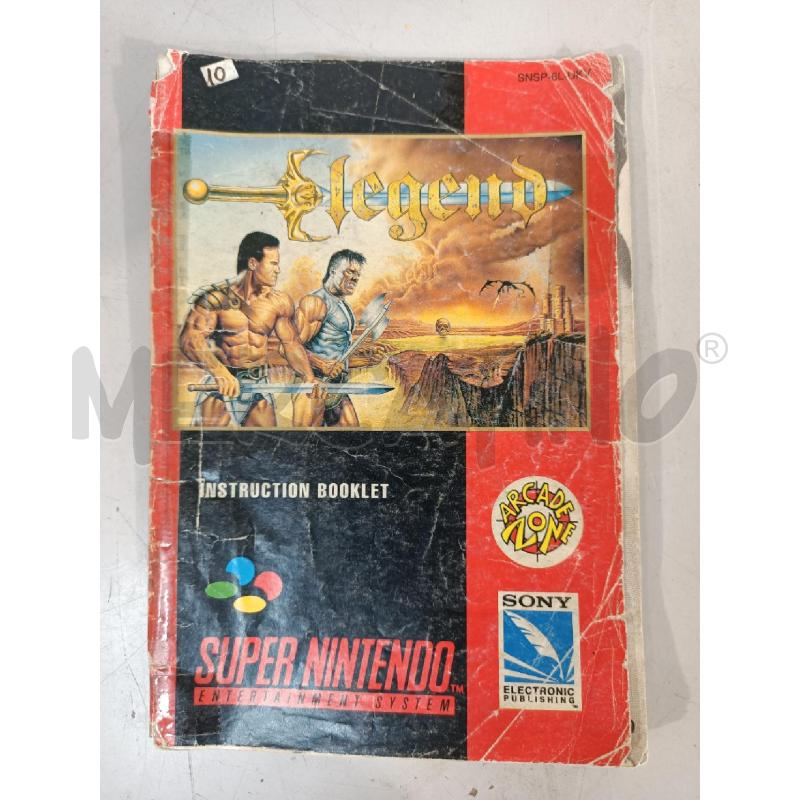 VIDEO GIOCO LEGEND SUPERNINTENDO +LIBRETTO | Mercatino dell'Usato Modena 2
