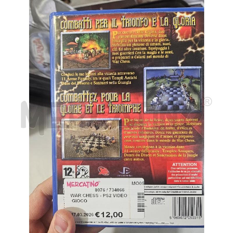 WAR CHESS - PS2 VIDEO GIOCO  | Mercatino dell'Usato Modena 2