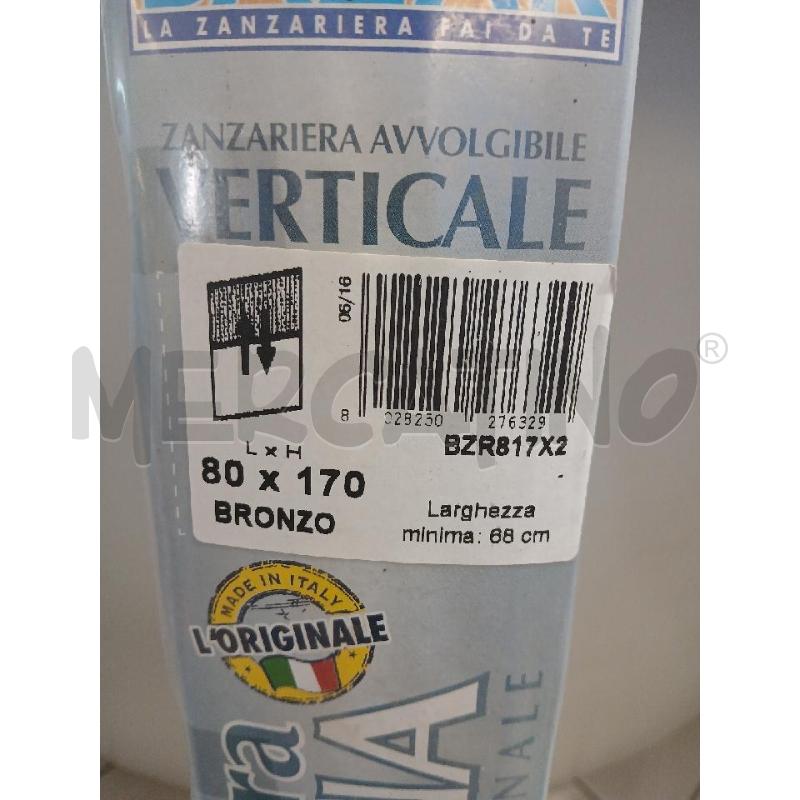 ZANZARIERA AVVOLGIBILE VERTICALE 80X170CM BRONZO | Mercatino dell'Usato Modena 2