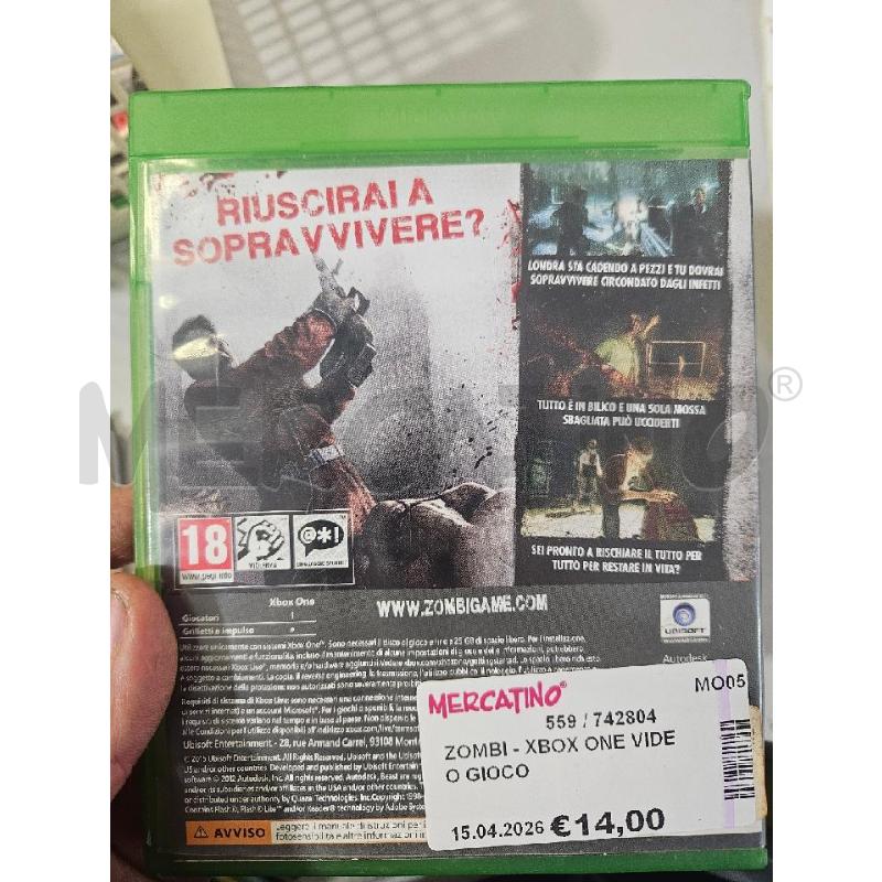 ZOMBI - XBOX ONE VIDEO GIOCO  | Mercatino dell'Usato Modena 2