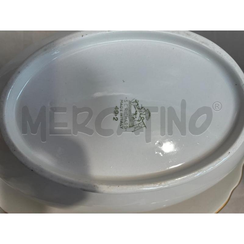 ZUPPIERA +VASSOIO PRCLL GINORI OVALI FILO ORO | Mercatino dell'Usato Modena 2