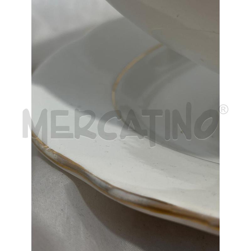 ZUPPIERA +VASSOIO PRCLL GINORI OVALI FILO ORO | Mercatino dell'Usato Modena 4