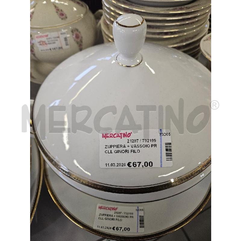 ZUPPIERA + VASSOIO PRCLL GINORI FILO ORO | Mercatino dell'Usato Modena 2