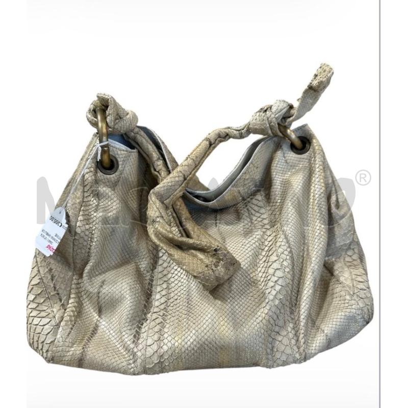 BORSA DONNA GHIBLI CREMA PITONE  | Mercatino dell'Usato Carrara 1