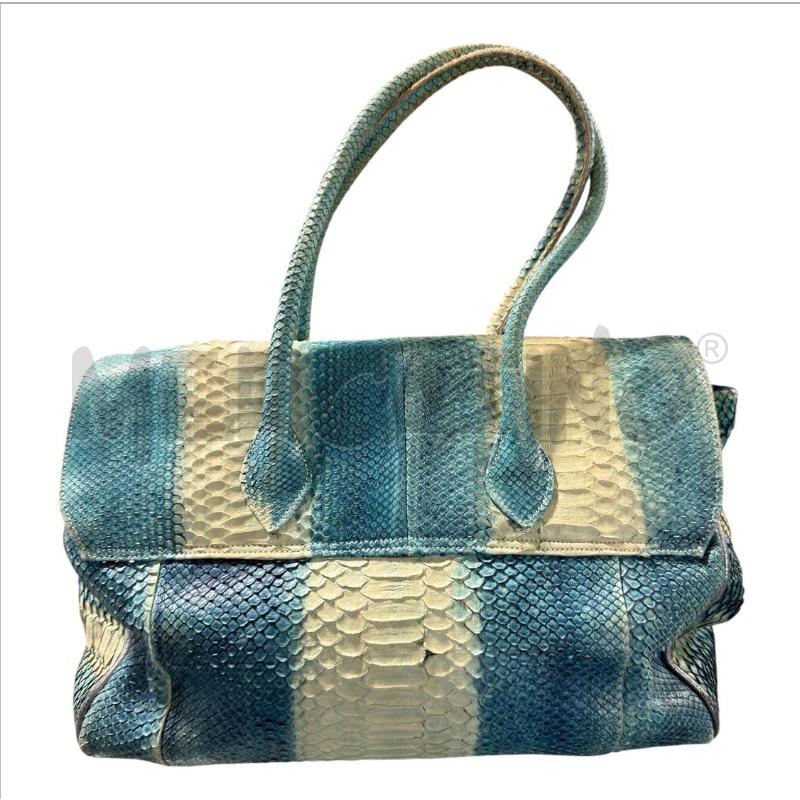 BORSA DONNA PITONE AZZURRO | Mercatino dell'Usato Carrara 2