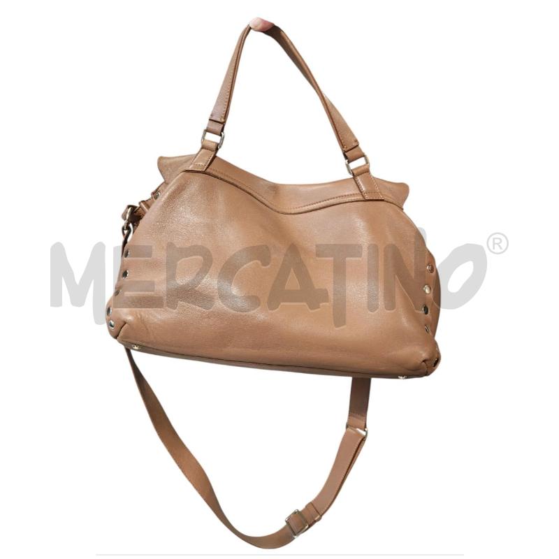 BORSA DONNA ZANELLATO MARRONE PELLE POSTINA  | Mercatino dell'Usato Carrara 3