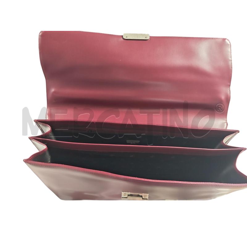 BORSA PELLE CARTELLA NAZARENO GABRIELLI BORDEAUX | Mercatino dell'Usato Carrara 2