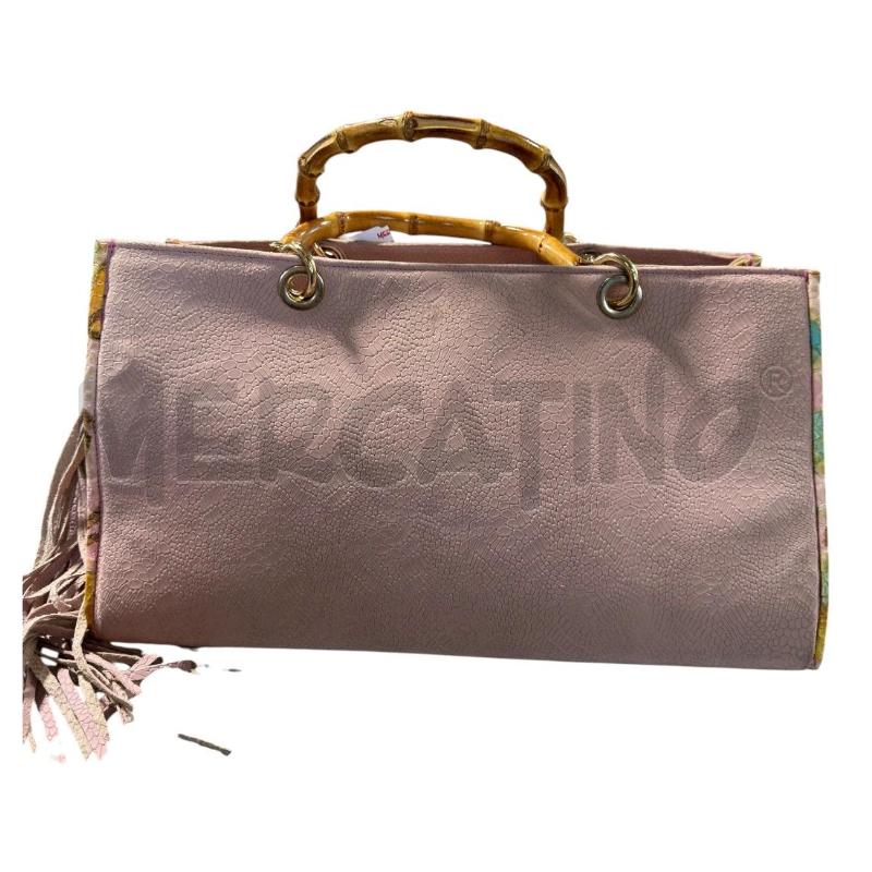 BORSA PELLE CON MANICI IN BAMBOO | Mercatino dell'Usato Carrara 3