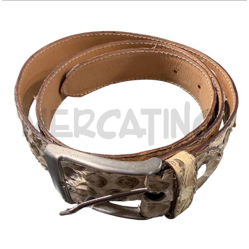 CINTURA PELLE FIBBIA SEMPLICE PITONE  | Mercatino dell'Usato Carrara 1