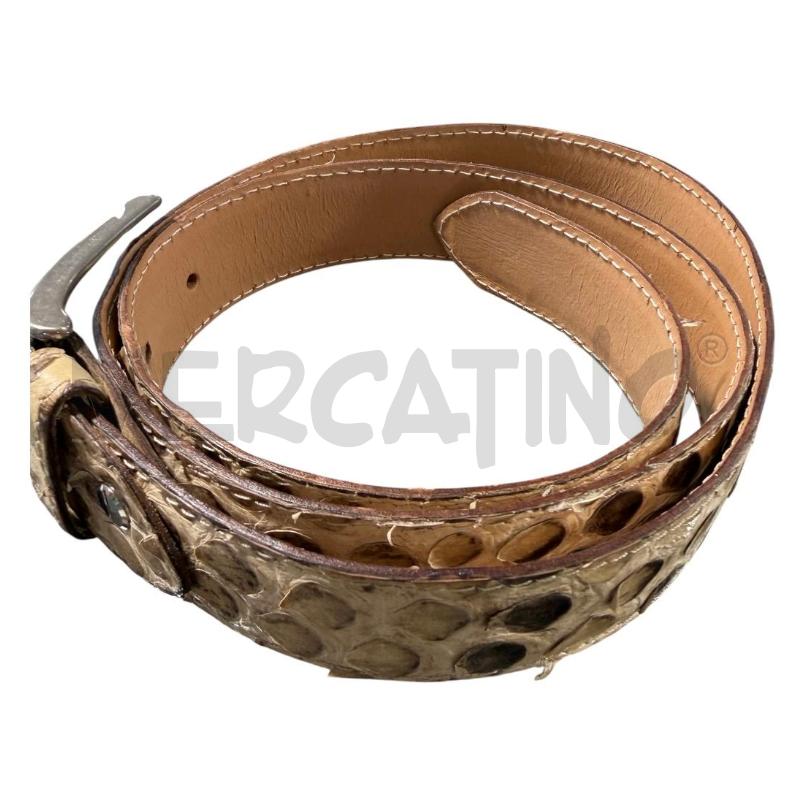 CINTURA PELLE FIBBIA SEMPLICE PITONE  | Mercatino dell'Usato Carrara 2