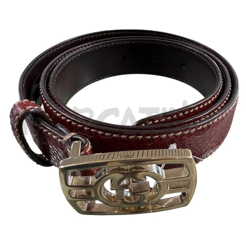 CINTURA UOMO GUCCI BORDEAUX | Mercatino dell'Usato Carrara 1