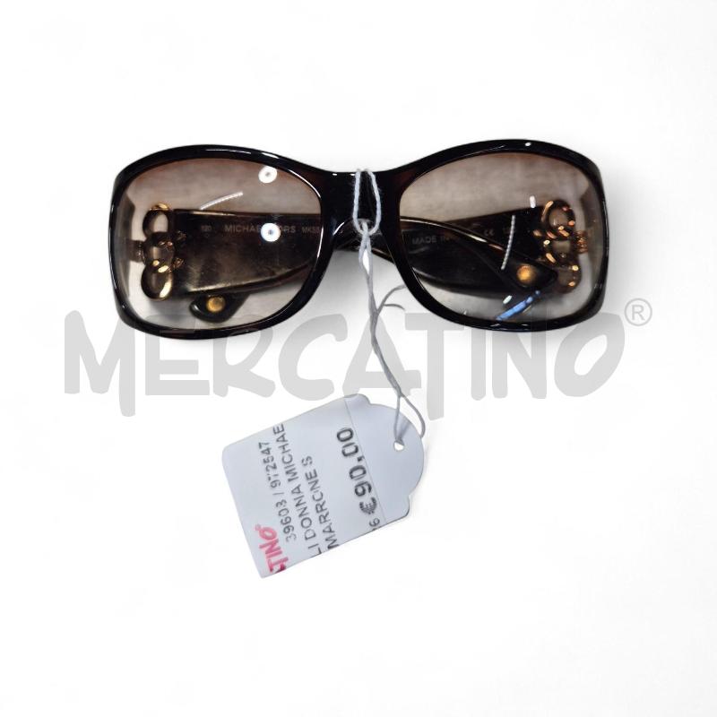 OCCHIALI DONNA MICHAEL KORS MARRONE STECCA CATENA DORATA | Mercatino dell'Usato Carrara 1