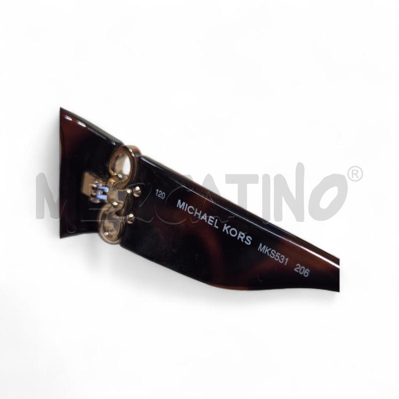 OCCHIALI DONNA MICHAEL KORS MARRONE STECCA CATENA DORATA | Mercatino dell'Usato Carrara 3