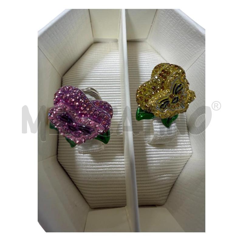 ORECCHINI SWAROVSKI LOBO CUORI ROSA GIALLO FOGLIOLINE VERDI | Mercatino dell'Usato Carrara 2