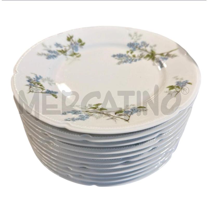 PIATTI SERVIZIO PZ. 12+12+11 GDA FIORI AZZURRI  | Mercatino dell'Usato Carrara 1