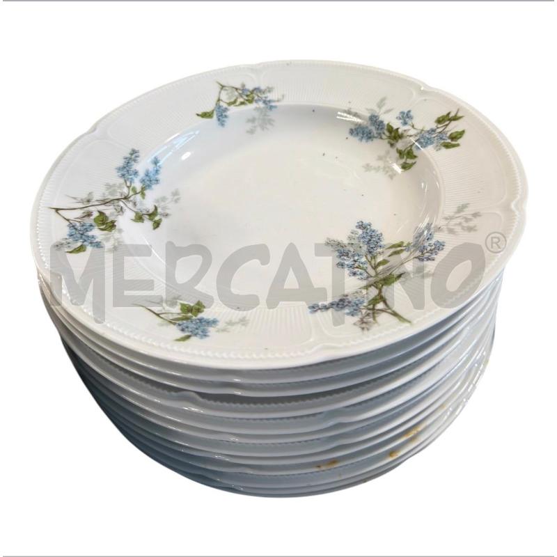PIATTI SERVIZIO PZ. 12+12+11 GDA FIORI AZZURRI  | Mercatino dell'Usato Carrara 3