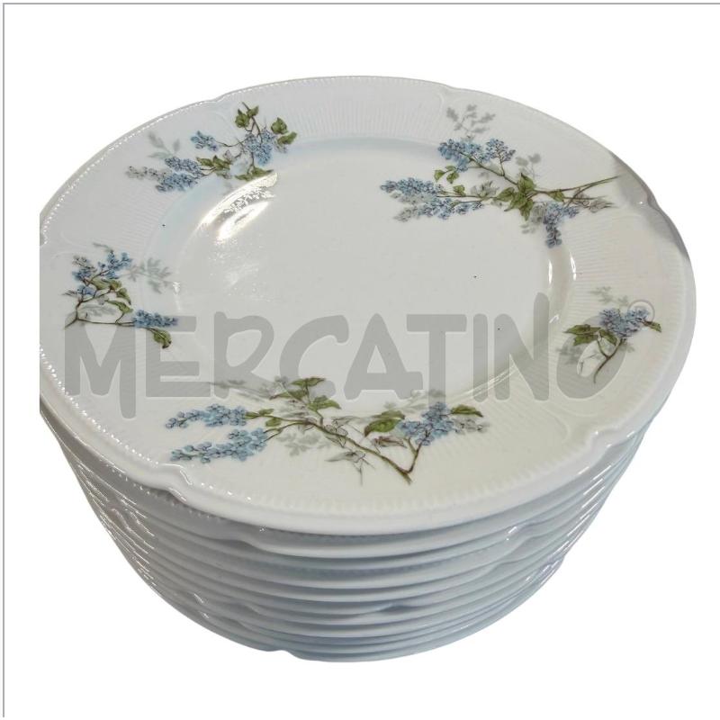 PIATTI SERVIZIO PZ. 12+12+11 GDA FIORI AZZURRI  | Mercatino dell'Usato Carrara 4