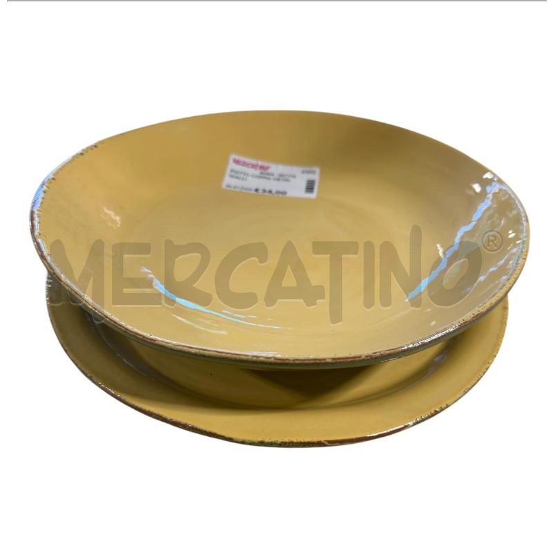 PIATTO COPPIA VIETRI GIALLI  | Mercatino dell'Usato Carrara 1