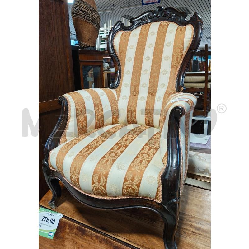 POLTRONA VECCHIA STRUT.SCURA IMBOTTITA | Mercatino dell'Usato Carrara 2