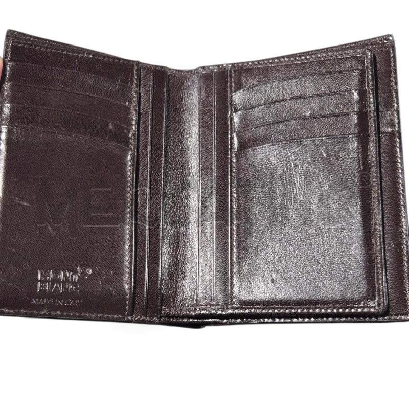 PORTA FOGLIO PELLE MONTBLANC TESTA DI MORO | Mercatino dell'Usato Carrara 2