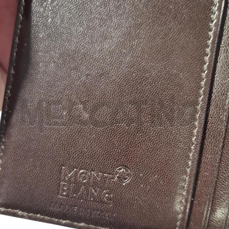 PORTA FOGLIO PELLE MONTBLANC TESTA DI MORO | Mercatino dell'Usato Carrara 4