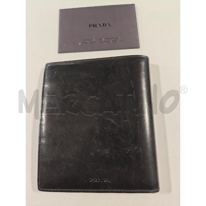 PORTA FOGLIO PELLE PRADA NERO | Mercatino dell'Usato Carrara 1
