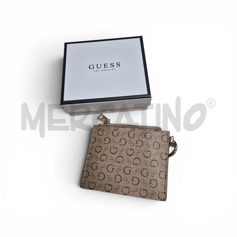 PORTA TESSERE GUESS ROSA METALLICO CON PORTACHIAVI | Mercatino dell'Usato Carrara 2