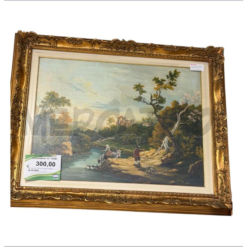 QUADRO FIGURATIVO PERSONAGGI AL FIUME | Mercatino dell'Usato Carrara 1