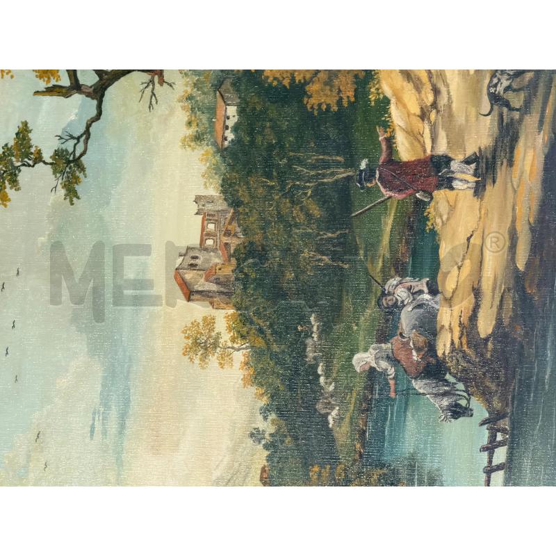QUADRO FIGURATIVO PERSONAGGI AL FIUME | Mercatino dell'Usato Carrara 3