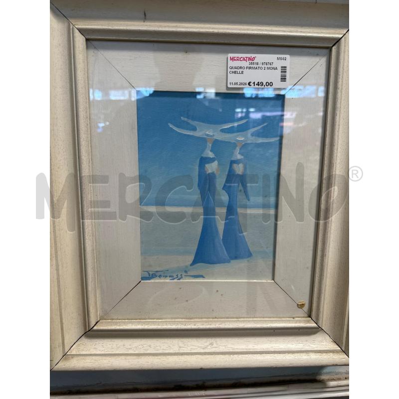 QUADRO FIRMATO 2 MONACHELLE | Mercatino dell'Usato Carrara 1
