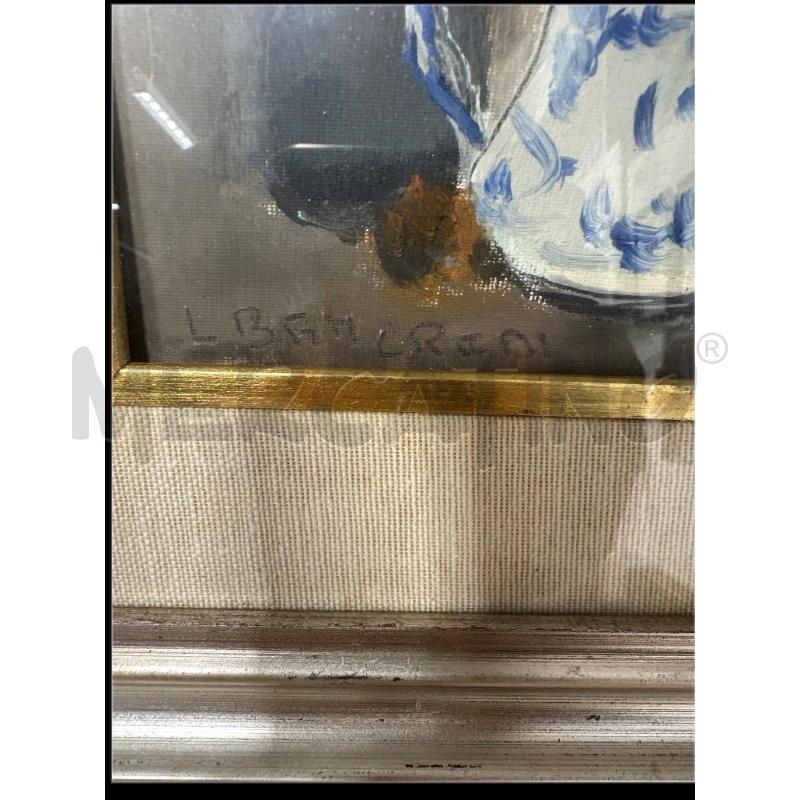 QUADRO FIRMATO MACININO TEIERA E BOTTIGLIA 20X15 | Mercatino dell'Usato Carrara 3