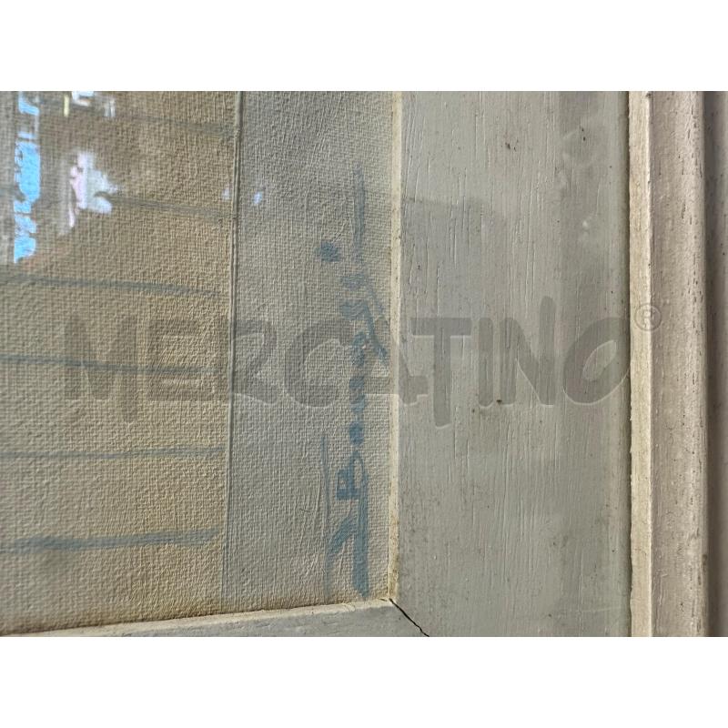 QUADRO FIRMATO MOLO CON LAMPIONE | Mercatino dell'Usato Carrara 3